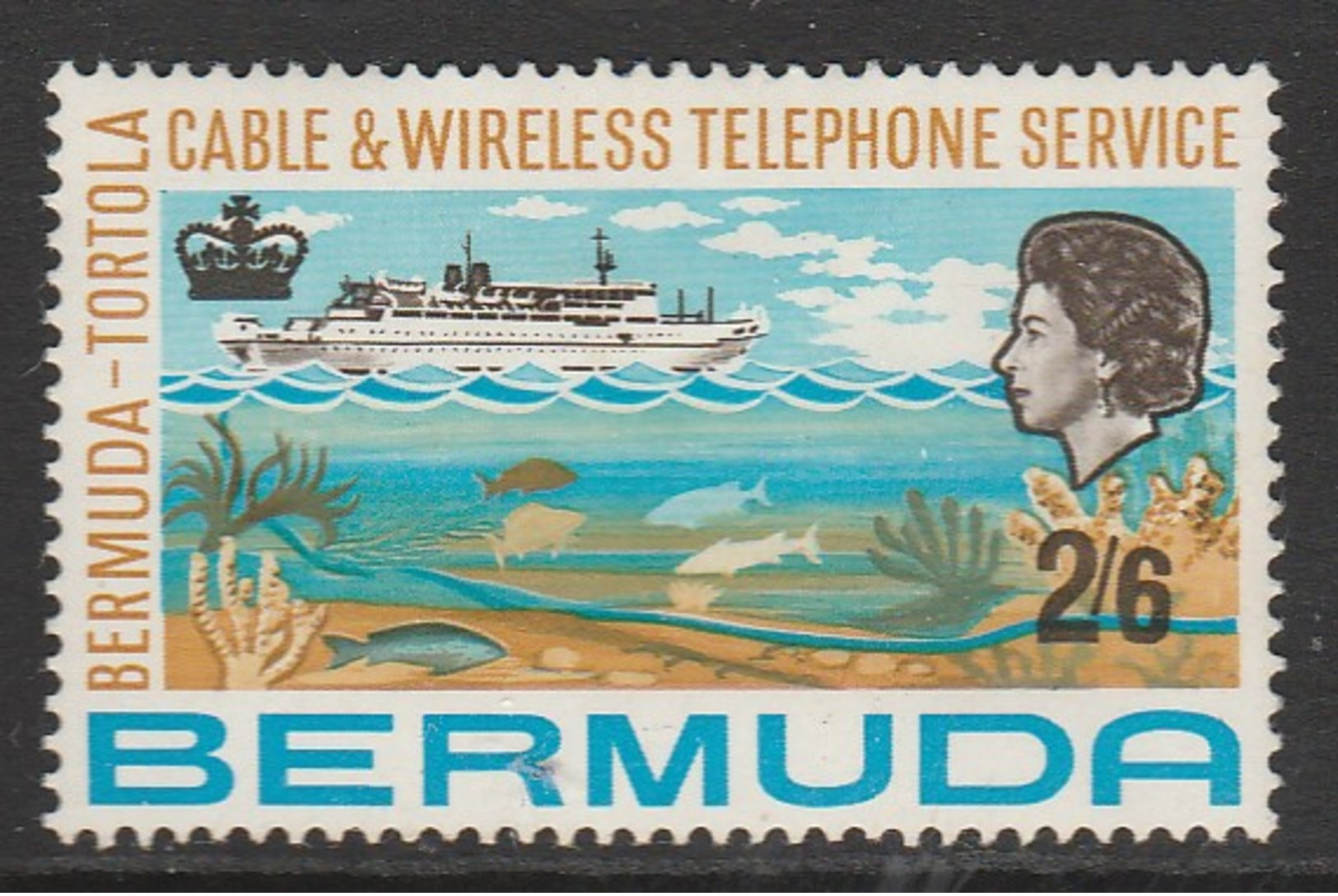 Bermuda 1967 Inauguration Of Bermuda-Tortola Telephone Service 2'6 Sh P Multicoloured  SW 209 * MM - Bermuda