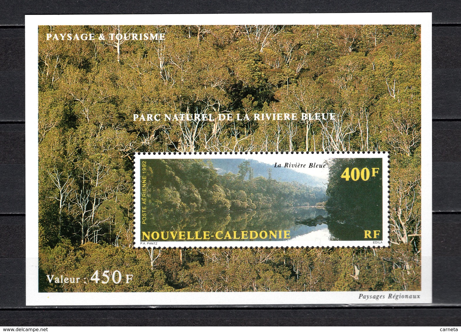 NOUVELLE CALEDONIE  BLOC N° 12  NEUF SANS CHARNIERE COTE  12.00€  PAYSAGE EAU RIVIERE - Blocks & Sheetlets