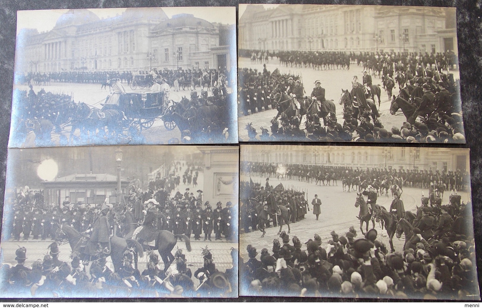 Lot 4 Cartes : BELGIQUE BELGIE - Cpa Carte Postale Royauté Royalty - FUNERAILLES LEOPOLD Cartes Photo - Lot 1/2 - Collections & Lots