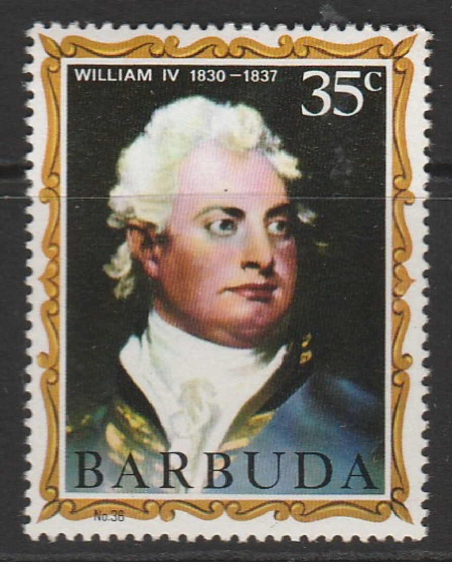 Barbuda 1971 Kings And Queens Of Great Britain 35 C Multicoloured SW.90 MNH - Antigua And Barbuda (1981-...)