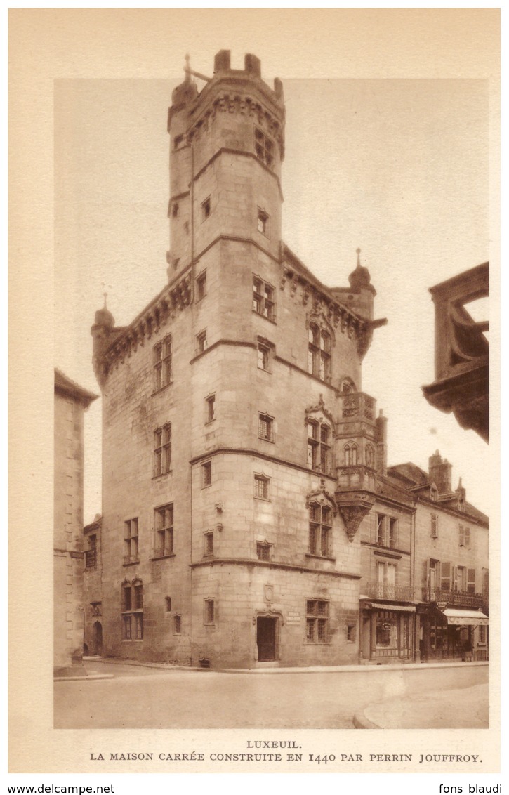 1939 - Héliogravure - Luxeuil-les-Bains (Haute-Saône) - La Maison Carrée - FRANCO DE PORT - Non Classés