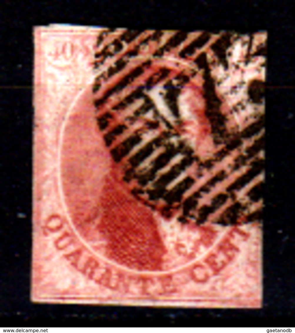 Belgio-322 - Emissione 1851-58 (o) Used - Senza Difetti Occulti. - 1849-1865 Medaillen (Sonstige)