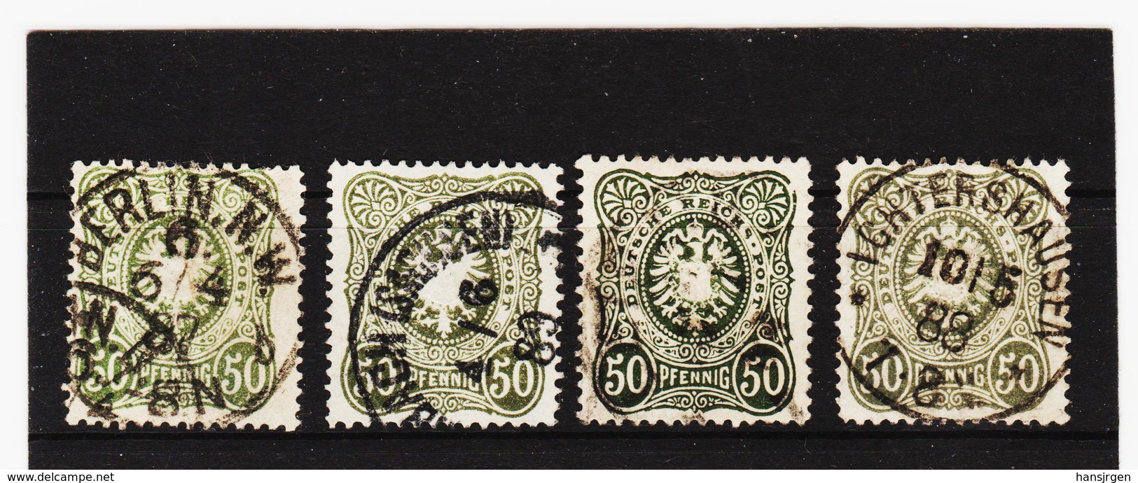 TNT239 DEUTSCHES REICH 1880 Michl 44 VERSCHIEDENE FARBEN Used / Gestempelt Siehe ABBILDUNG - Gebraucht