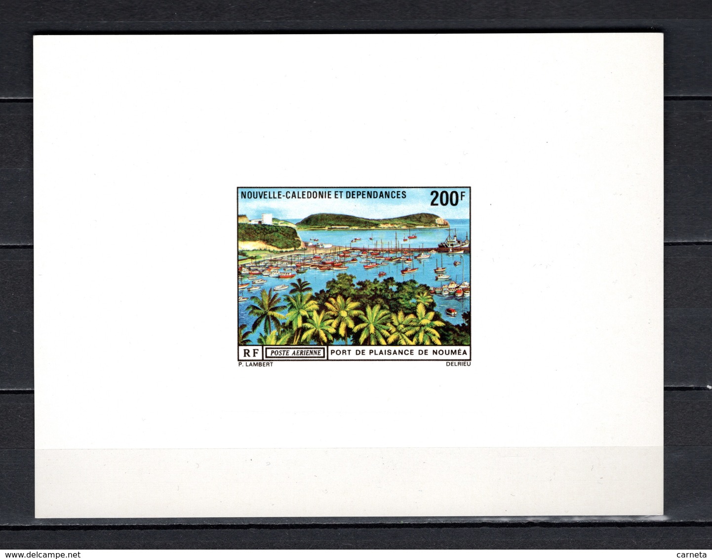 Nlle CALEDONIE PA N° 124  EPREUVE DE LUXE  NEUF SANS CHARNIERE  COTE 50.00€   PORT  BATEAUX - Non Dentelés, épreuves & Variétés