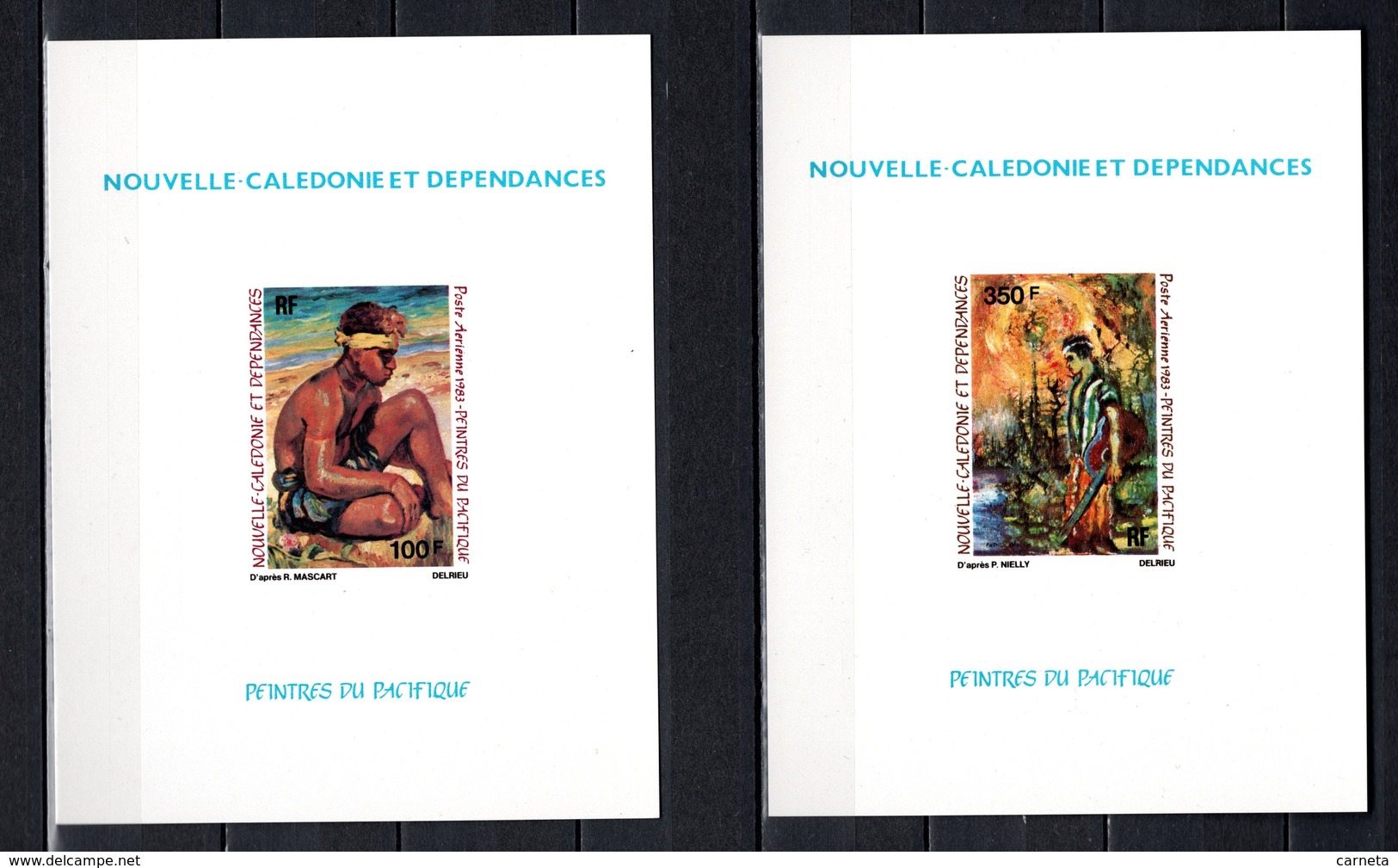 Nlle CALEDONIE PA N° 234 + 235  EPREUVES DE LUXE  NEUFS SANS CHARNIERE  COTE 45.00€  PEINTRE  TABLEAUX - Sin Dentar, Pruebas De Impresión Y Variedades