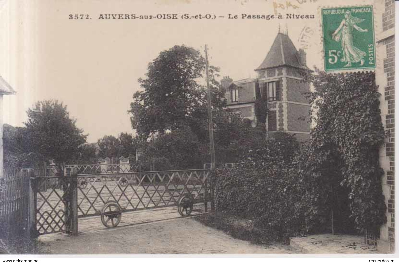 Auvers Sur Oise Le Passage A Niveau  1911 - Auvers Sur Oise