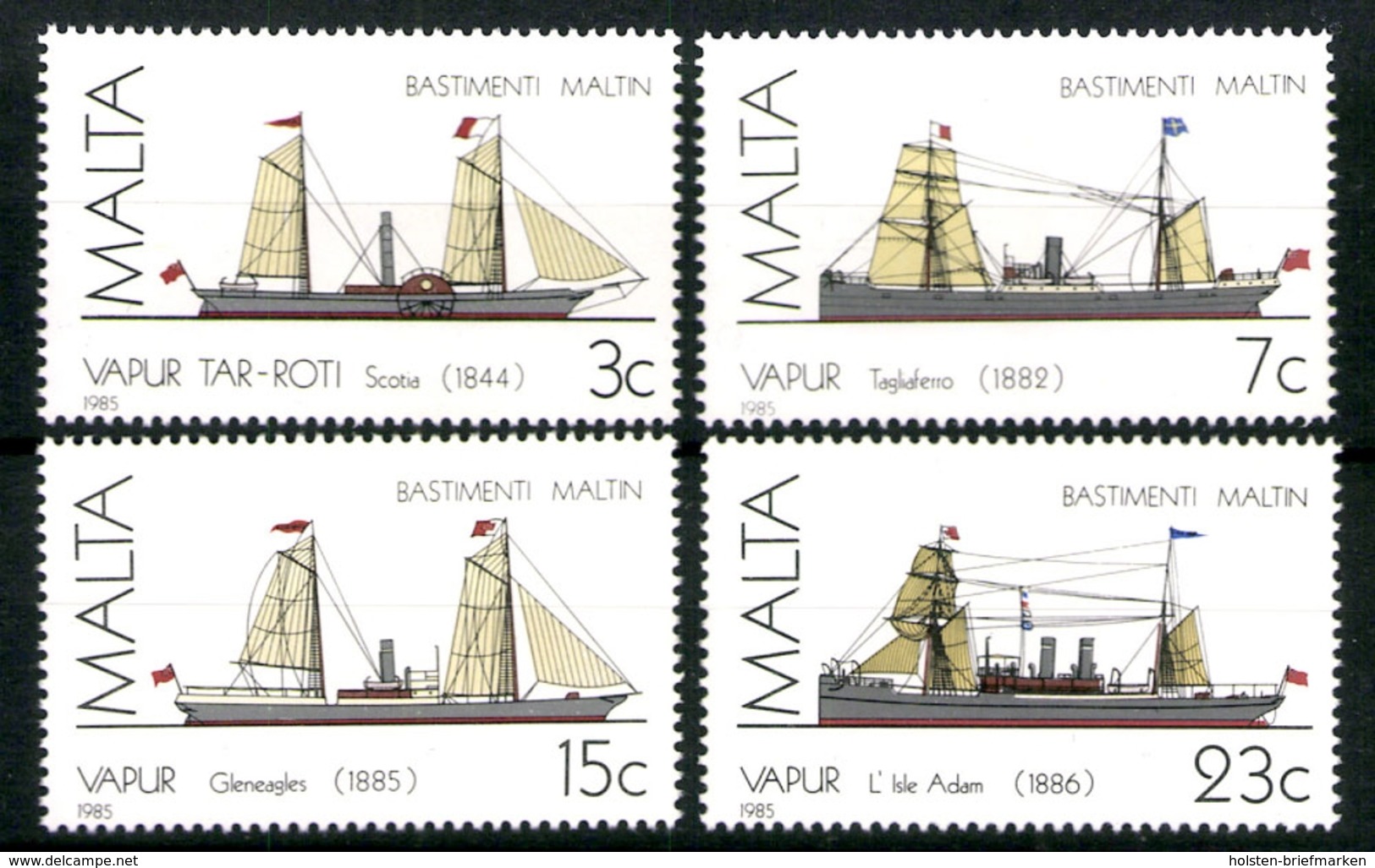 Malta, Schiffe, MiNr. 739-742, Postfrisch / MNH - Malta