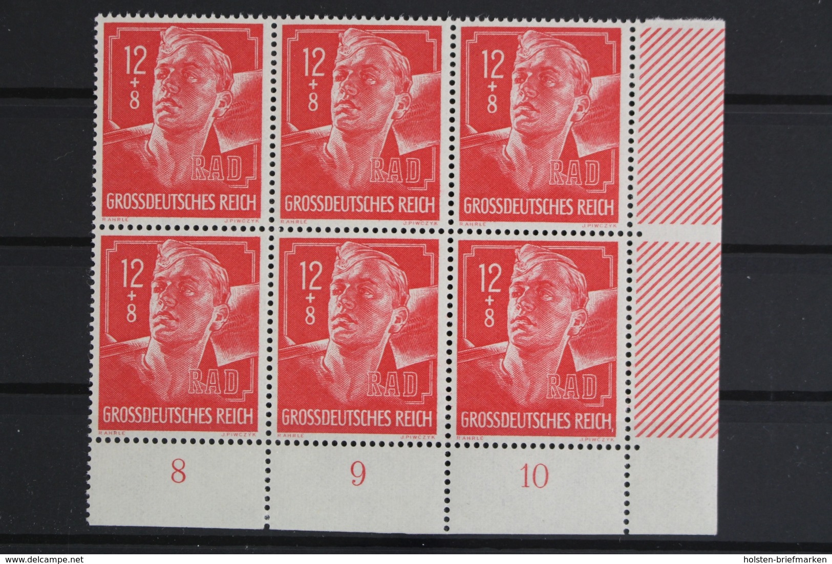 Deutsches Reich, MiNr. 895, 6er Block, Ecke Re. Unten, Postfrisch / MNH - Ungebraucht