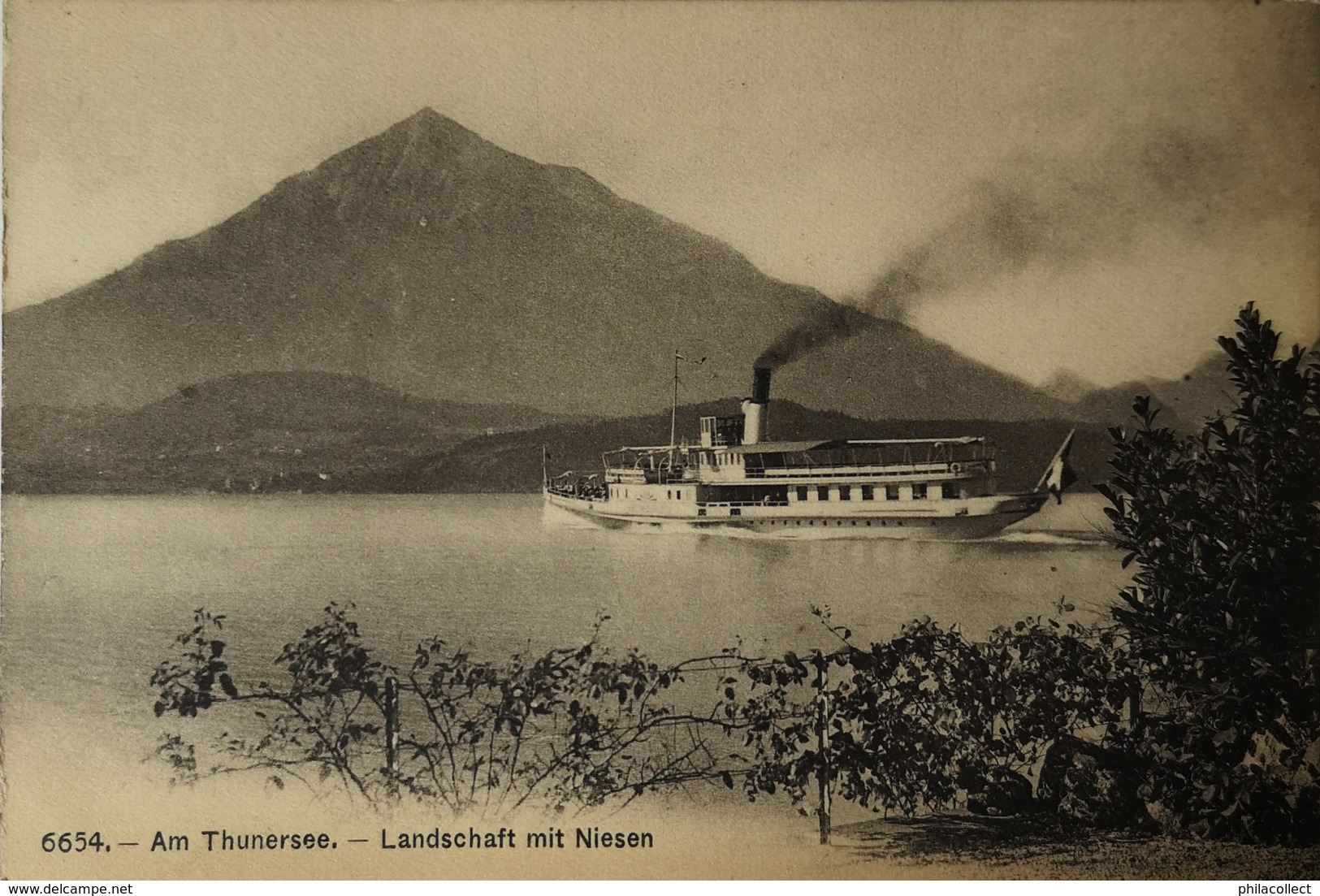 Suisse (BE) Thun // Am Thunersee (Schiff - Batteau) Landschaft Mit Niesen 19?? - Andere & Zonder Classificatie