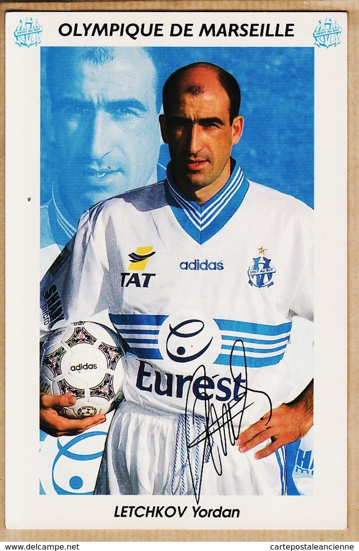 Cpasport 094 OM 1996-97 Yordan LETCHKOV Milieu De Terrain Bulgare OLYMPIQUE De MARSEILLE Eurest Adidas TAT - Calcio