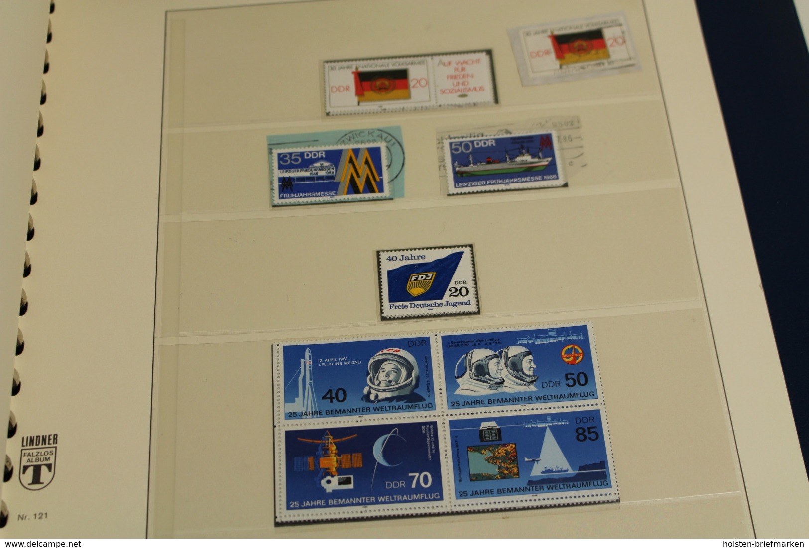 DDR 1980-1990, fast komplette Sammlung auf Lindner T Vordruckblättern