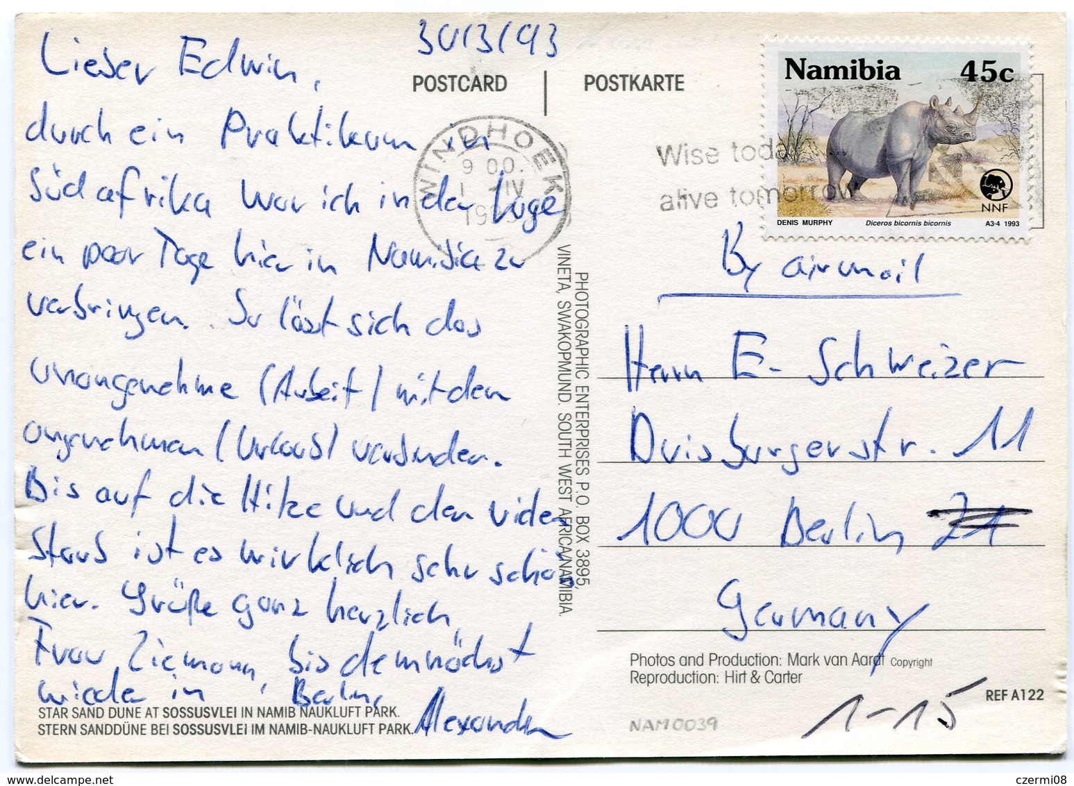 Namibia - Postcard - Carte Postale - Namibia (1990- ...)