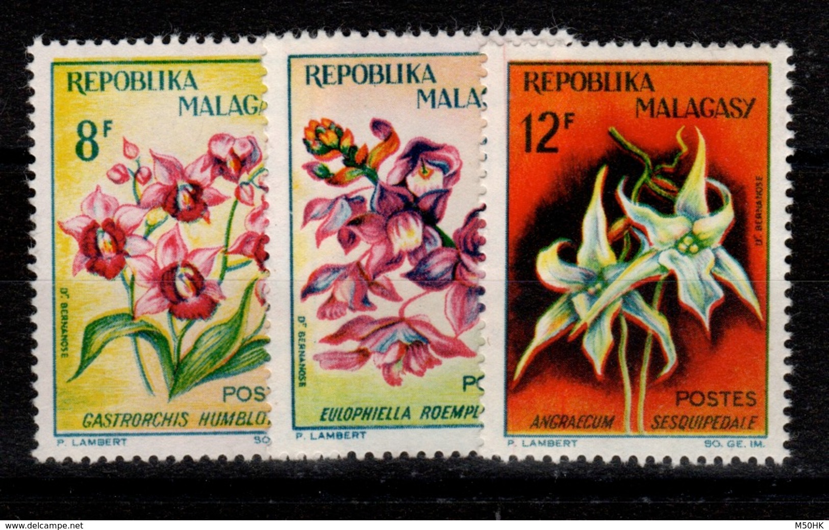 Madagascar - YV 385 à 387 N** Orchidees - Madagascar (1960-...)