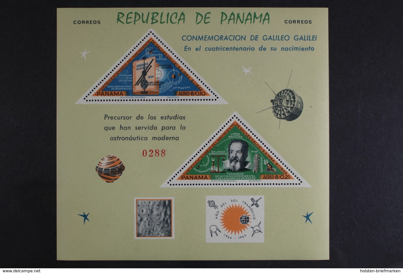 Panama, MiNr. Block 36, Galileo Galilei, Postfrisch / MNH - Panama