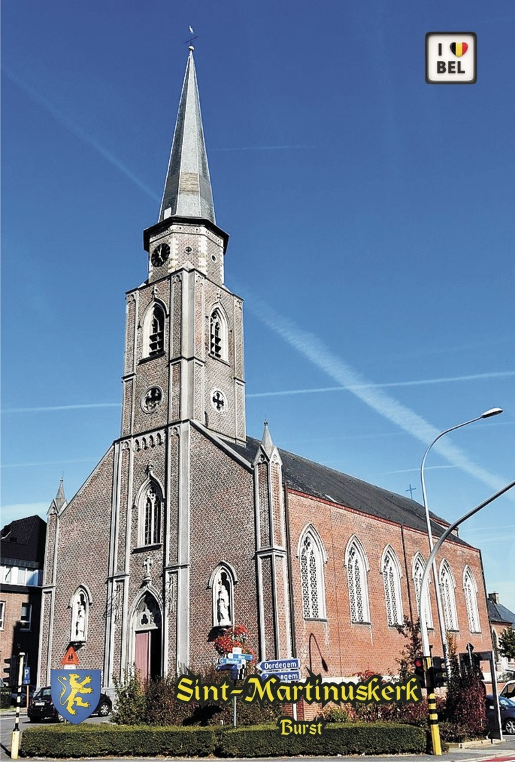 Set 10 Cartes Postales, Bâtiments , Churches Of Belgium, Burst, Sint-Martinuskerk (1) - Chiese E Cattedrali