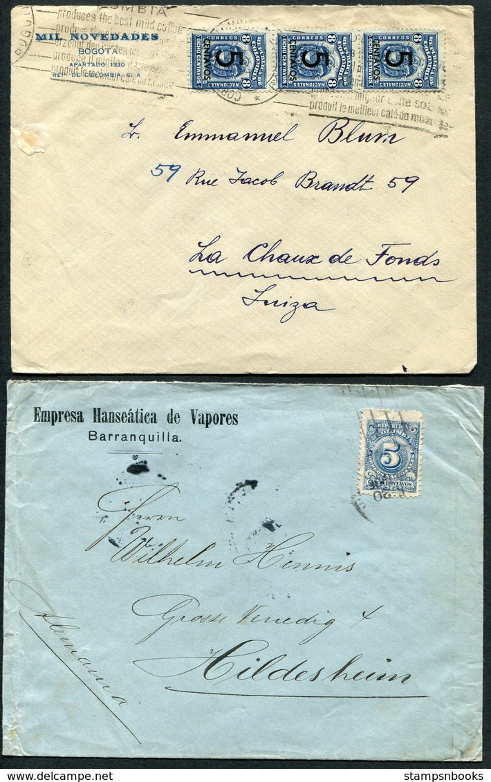 1926+ Colombia X 10 Covers. Airmail Overprints Switzerland USA Germany GB Holland - Colombia