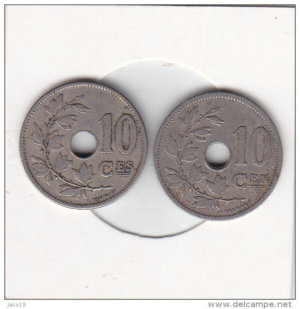 2 X 10 Centimes Léopold II 1902 FR Et 1902 FL - 5 Cent