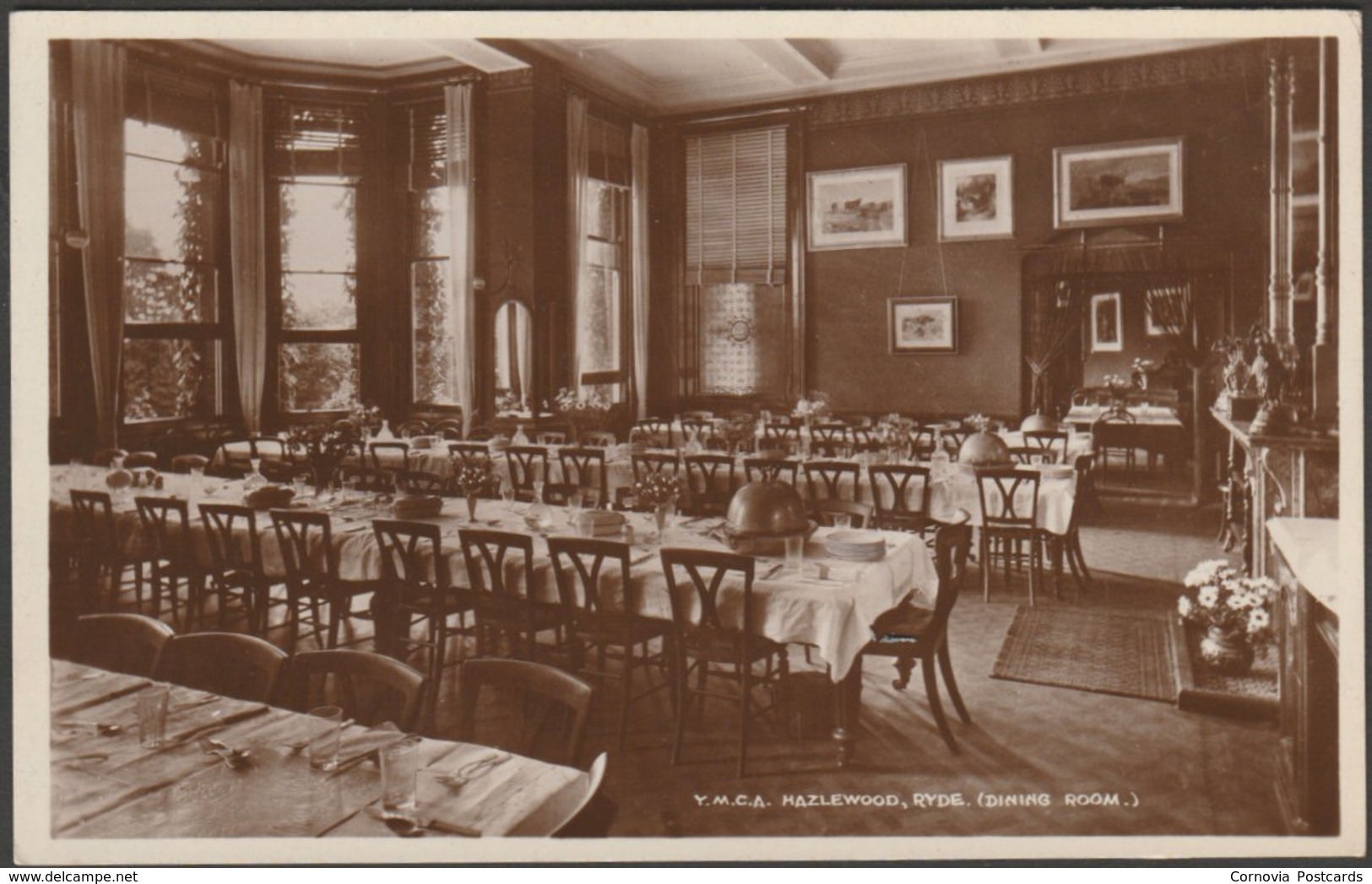 Dining Room, YMCA, Hazlewood, Ryde, Isle Of Wight, C.1920s - RP Postcard - Autres & Non Classés