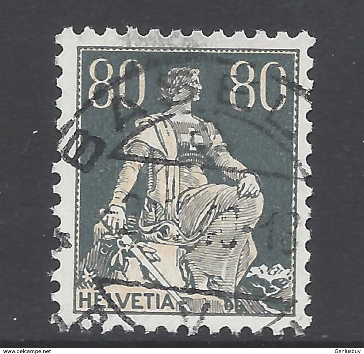 1940 : Helvetia Nr. 141y - Kreidepapier - Katalogwert Fr. 550.-- - Oblitérés