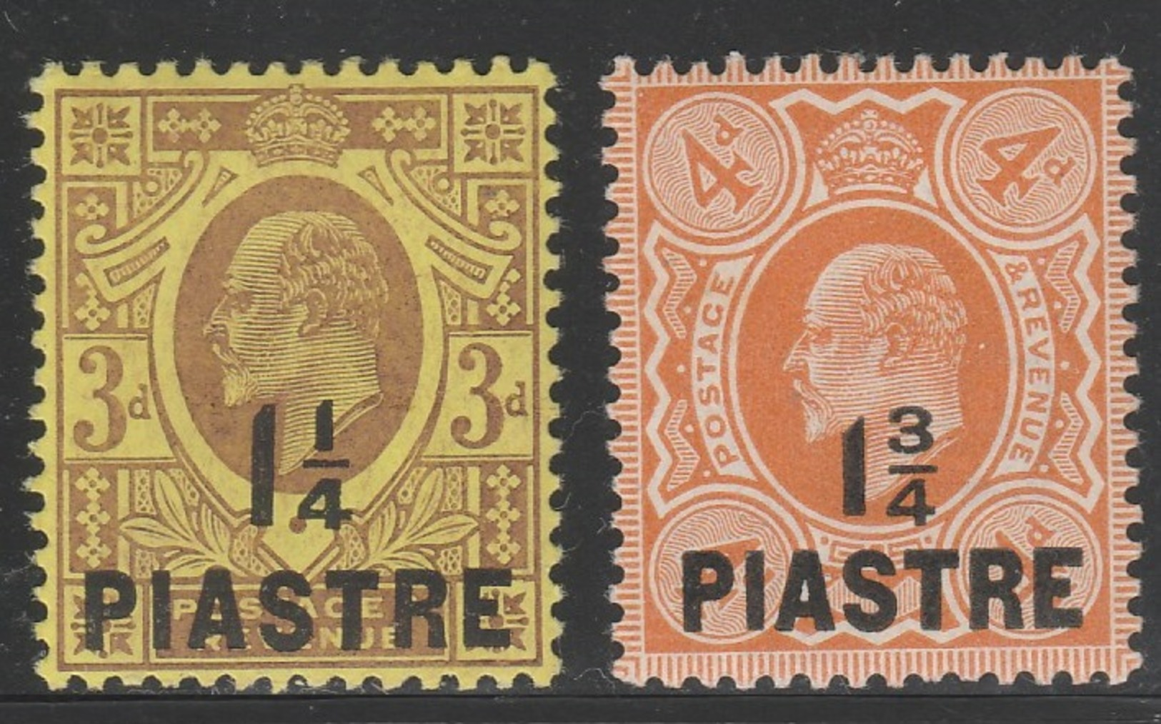 British Levant 1910 - SG 22 & 23 - King Edward VII - MNH - British Levant