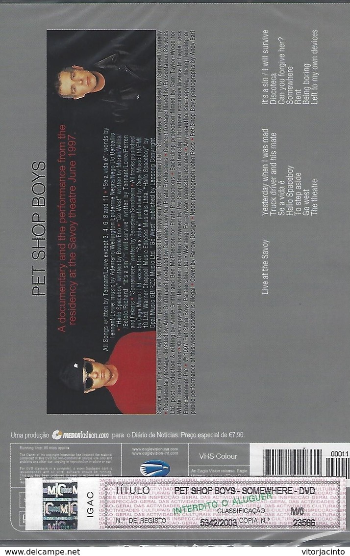 Pet Shop Boys - Somewhere - DVD - Concert Et Musique