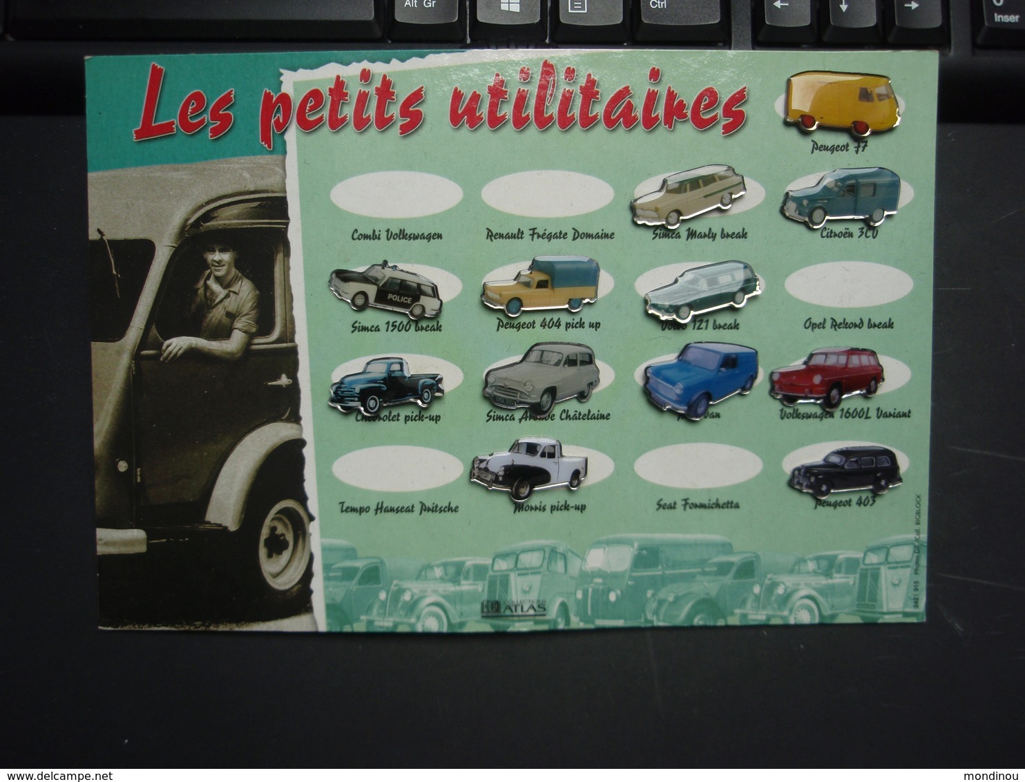 Plaquette  "Les Petits Utiltaires "Pin's  Editions Atlas. - Lots