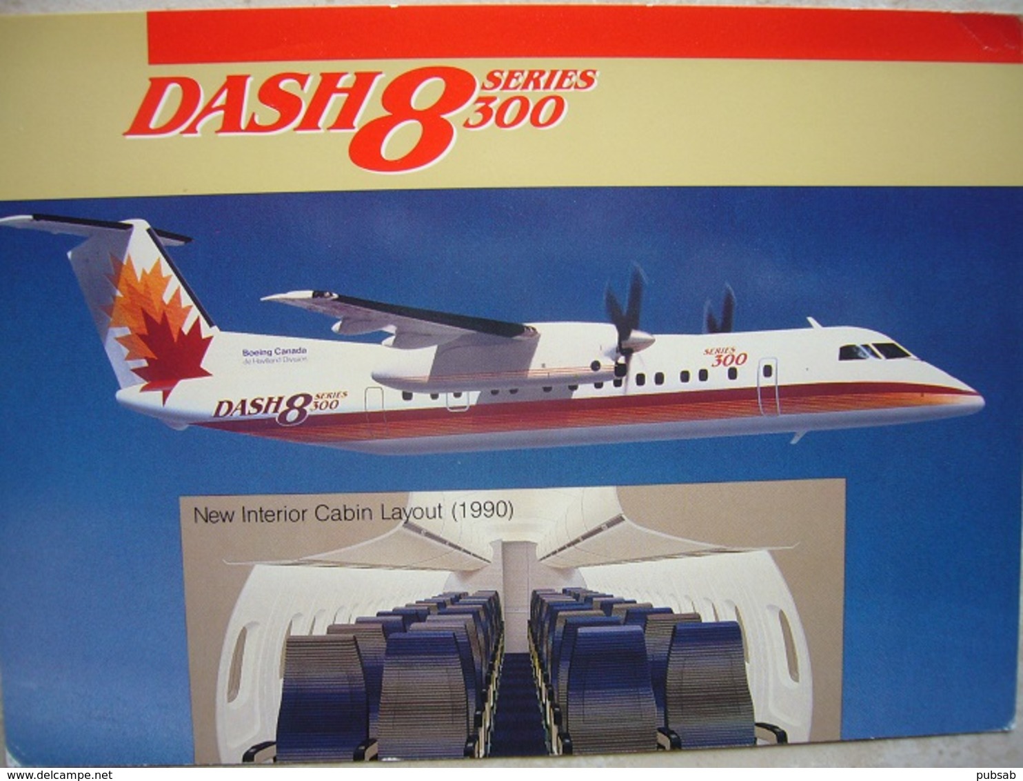 Avion / Airplane / Boeing Canada - De Havilland Division / DASH 8 Series 300 / Size: 12X16,5cm - 1946-....: Era Moderna