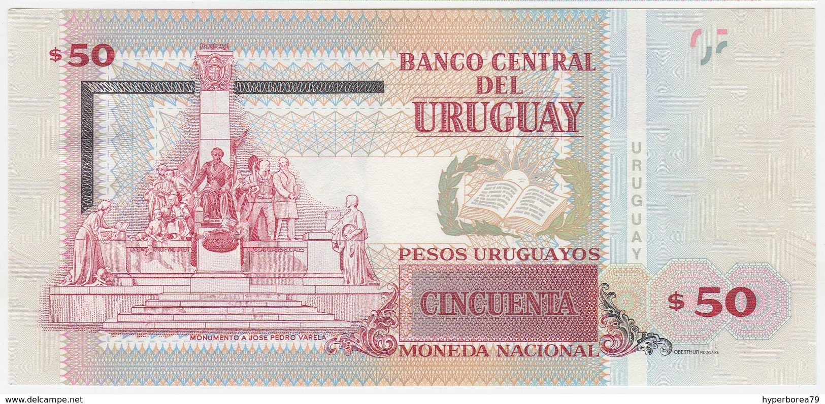 Uruguay P 94 - 50 Pesos 2015 - UNC - Uruguay