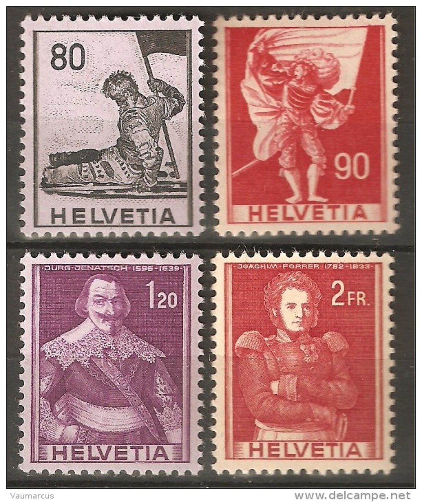 Zu 339-342 / Mi 683-686 / YT 612-615 Série Complète ** / MNH Voir Description - Neufs