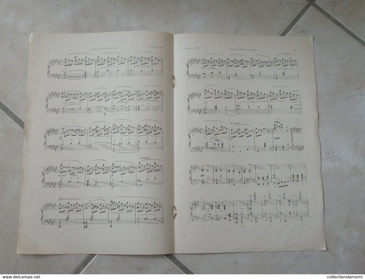 Menuet & Attente (Air Populaire Havanais -(Musique Émil Von Sauer & Édouard Mangin)- Partition (Piano) - Instruments à Clavier