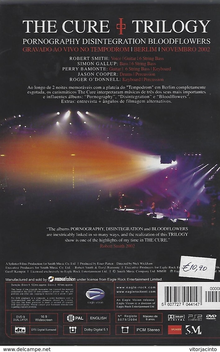 THE CURE Triology - Pornography Desintegration Bloodflowers - DVD - Concert & Music