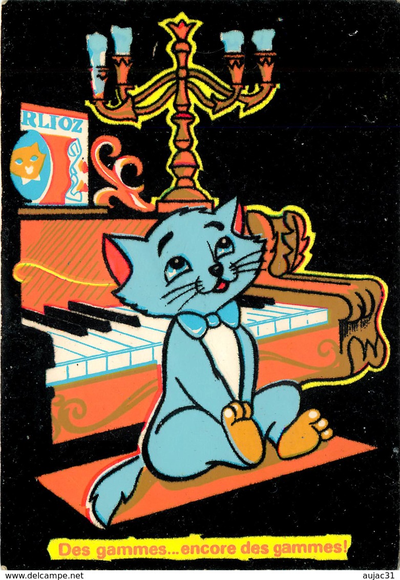 Walt Disney - Disneyworld - Piano - Chats - Chat - Cats - Cat - Les Aristochats - Velours - Feutrine - état - Disneyworld