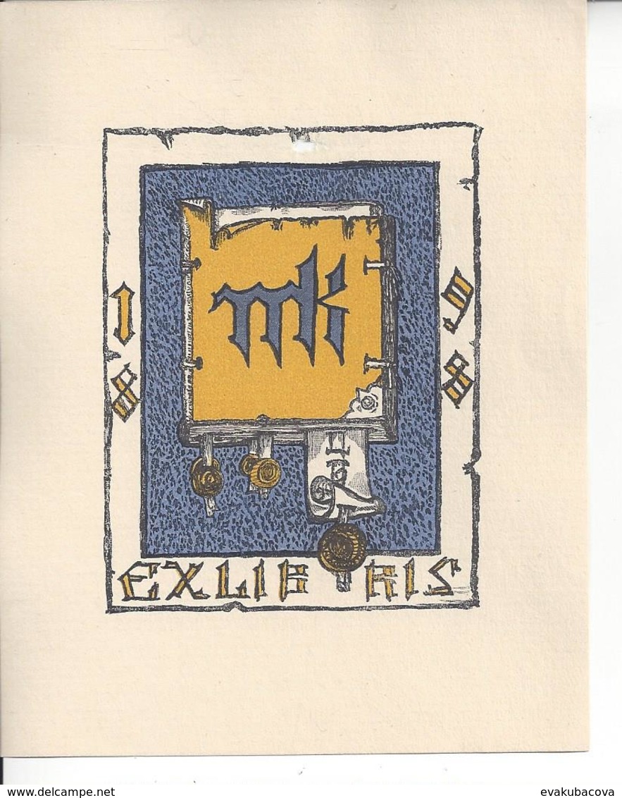 Ex Libris.95mmx125mm.Damaged. - Bookplates