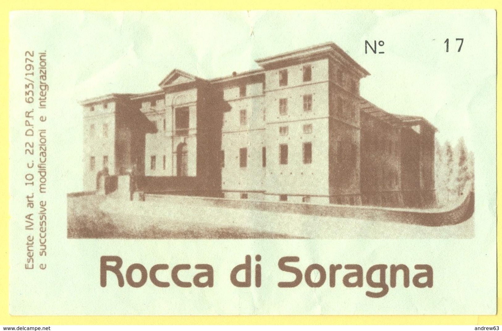 Rocca Di Soragna (Parma) - Biglietto D'Ingresso - Tickets D'entrée