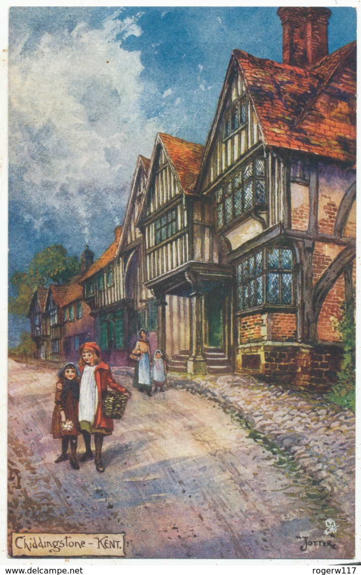 Chiddingstone - Kent, Raphael Tuck Postcard, Artist-drawn By 'Jotter' - Canterbury