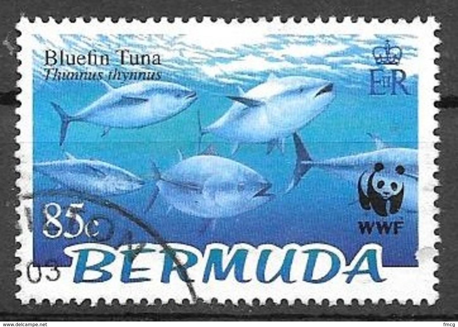 2004 85 Cents WWF Bluefish Tuna, Used - Bermuda