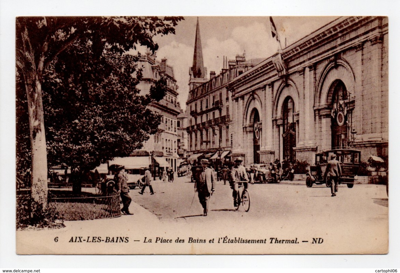 - CPA AIX-LES-BAINS (73) - La Place Des Bains Et L'Etablissement Thermal (belle Animation) - Photo Neurdein N° 6 - - Aix Les Bains