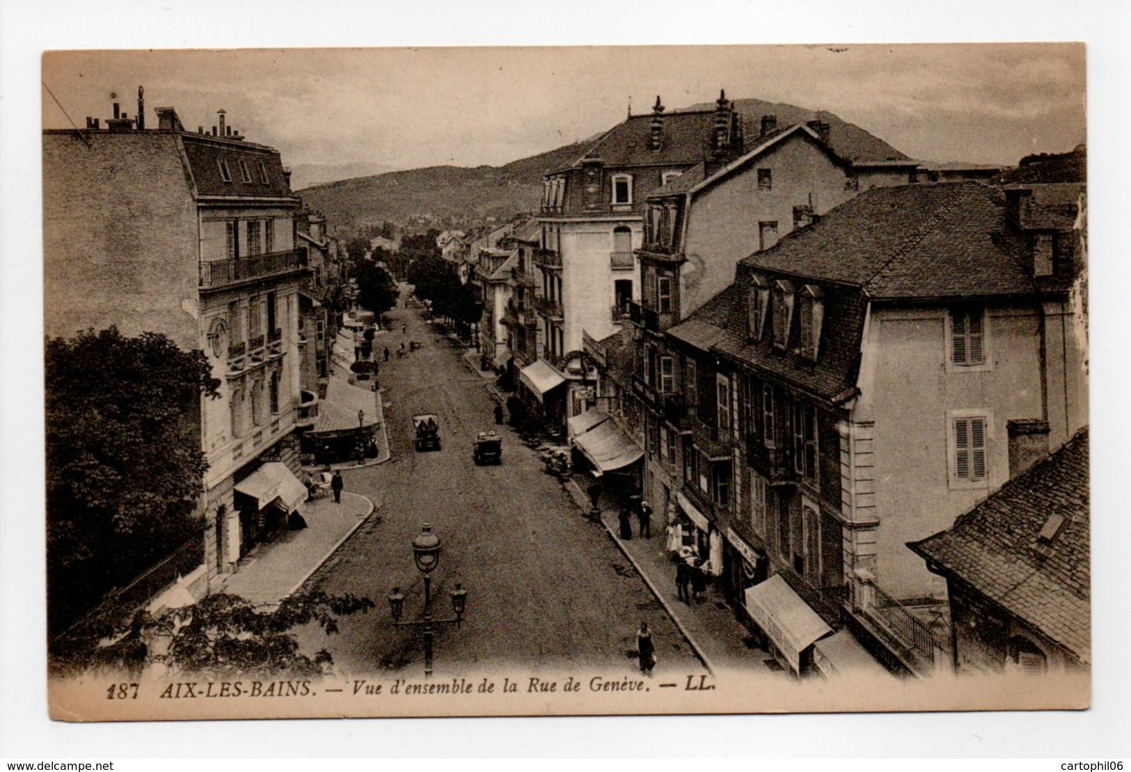 - CPA AIX-LES-BAINS (73) - Vue D'ensemble De La Rue De Genève (belle Animation) - Editions Lévy 187 - - Aix Les Bains