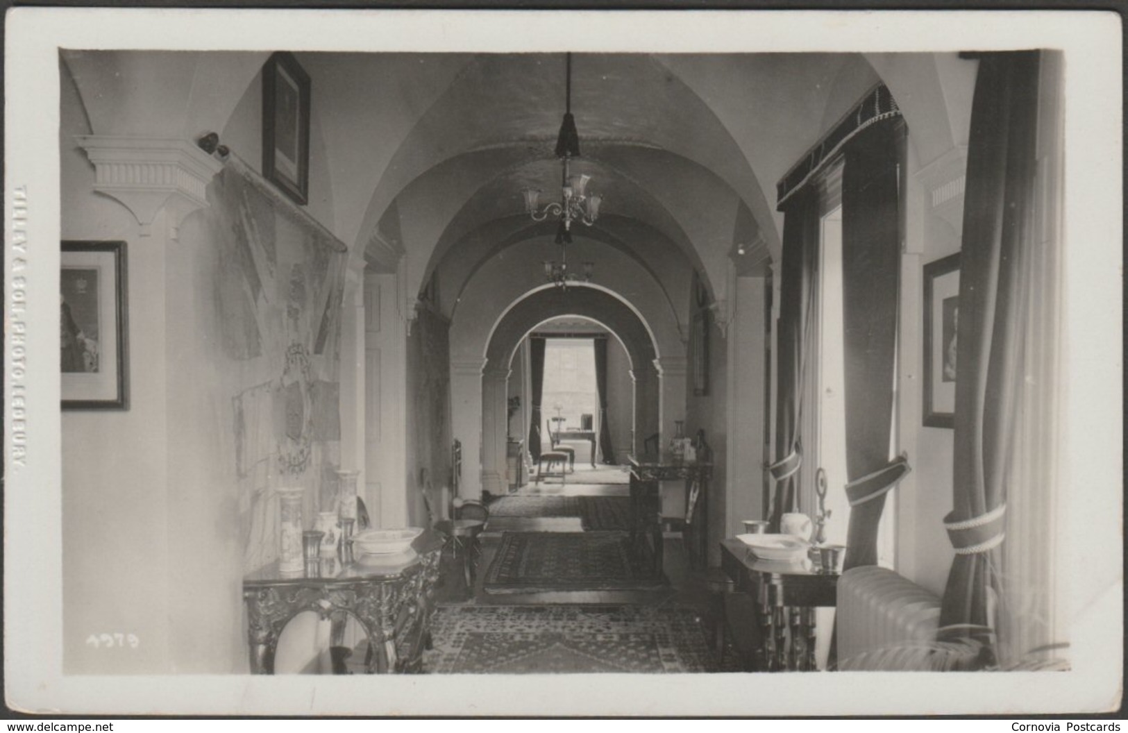 Corridor, Large House Near Ledbury, Herefordshire, C.1910s - Tilley & Son RP Postcard - Hertfordshire