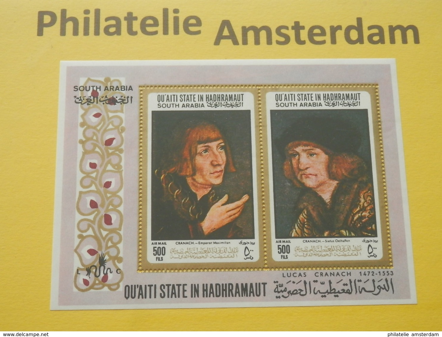 Qu'aiti State 1967, CRANACH / ARTS / PAINTINGS PINTURAS SCHILDERIJEN: Mi 155-56, Bl. 18, ** - Andere & Zonder Classificatie