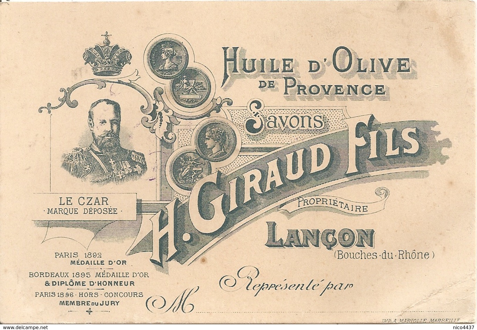 Cpa Lançon Huile D'olive H Giraud - Autres & Non Classés