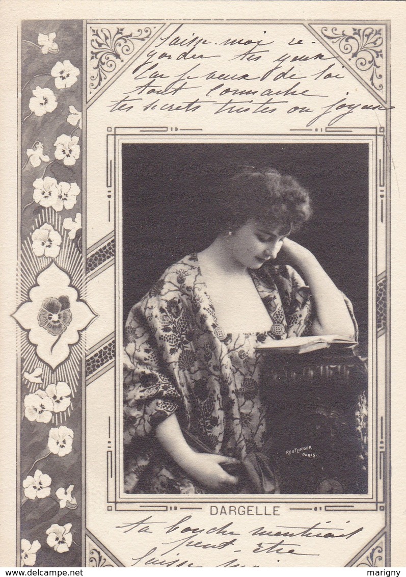 CARTE FANTAISIE . CPA . PORTRAIT JEUNE FEMMES . - Femmes