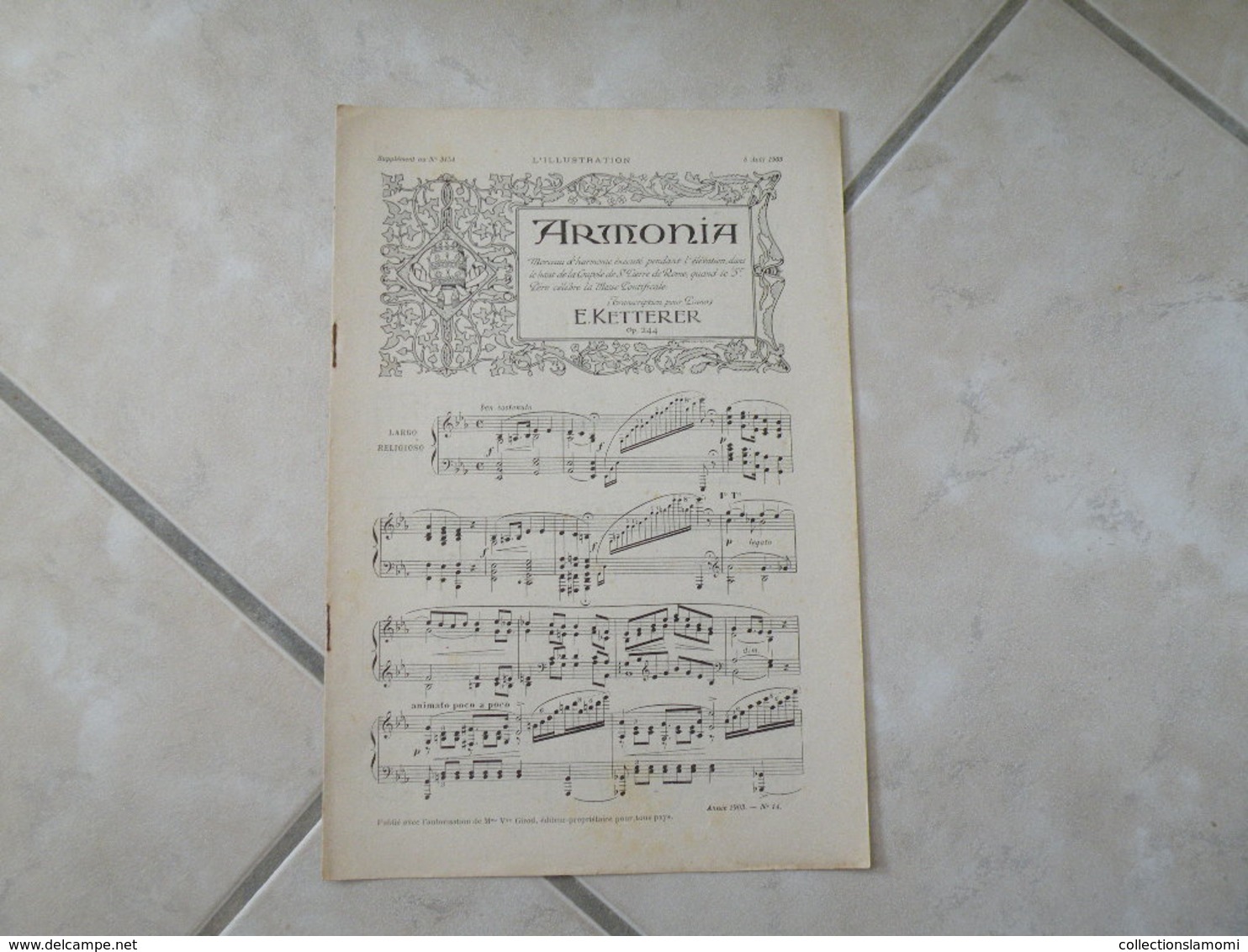 Armonia  & Nec Fatalia (Musique Eugène Ketterer & Sureau Bellet)- Partition (Piano) - Instrumento Di Tecla