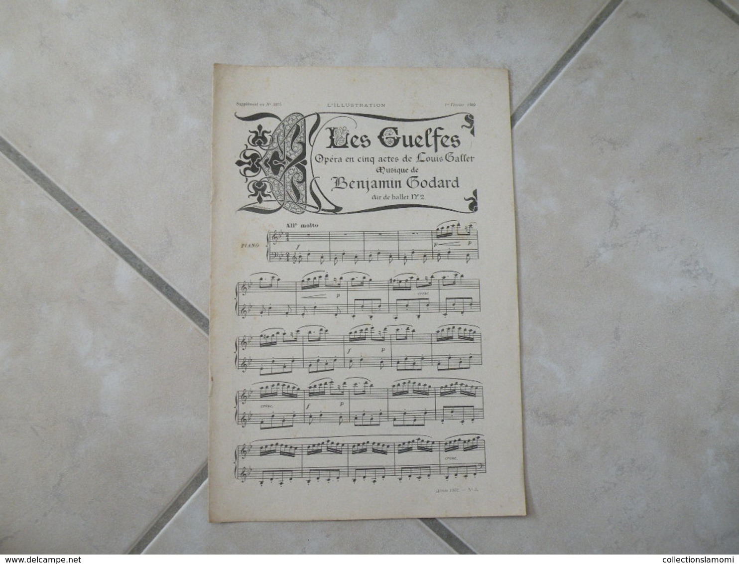 Les Guelfes - La Fille Du Calife & Petite Sérénade(Musique B Godard - E. Lacheurié & M. Teste )- Partition (Piano) - Strumenti A Tastiera
