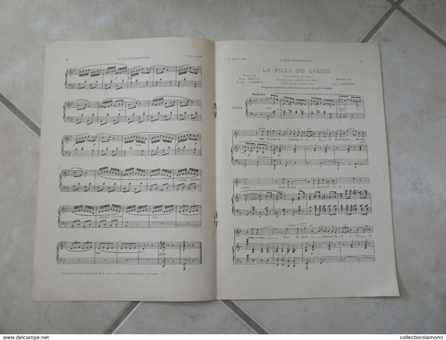 Les Guelfes - La Fille Du Calife & Petite Sérénade(Musique B Godard - E. Lacheurié & M. Teste )- Partition (Piano) - Instruments à Clavier