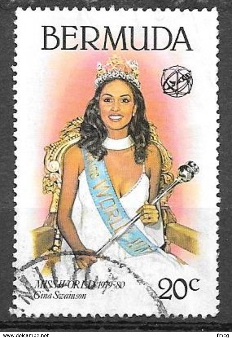 1980 20 Cents Miss World, Used - Bermuda