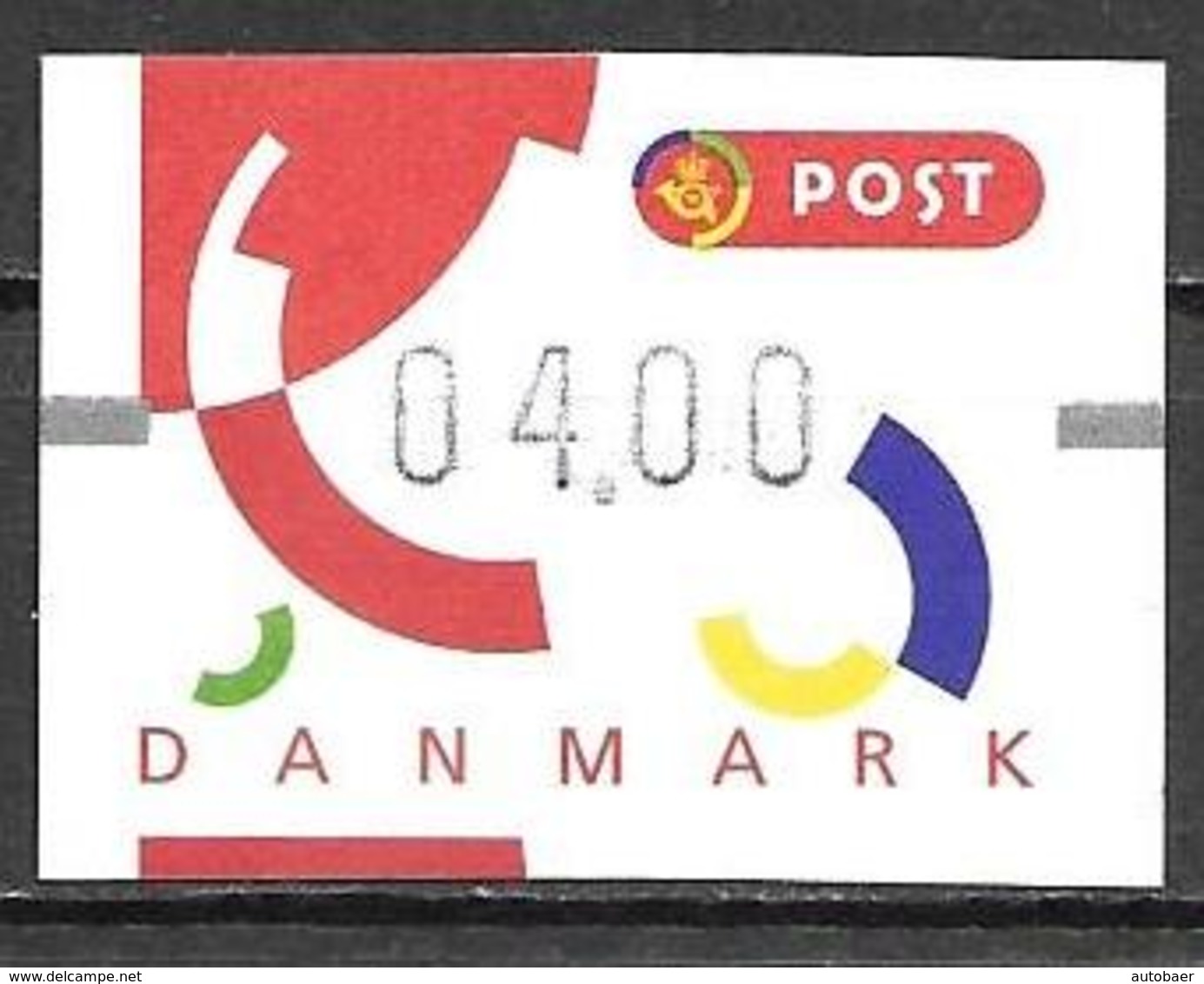Denmark Danmark Dänemark 1995 ATM Franking Labels Vignettes D'Affranchissement Michel No. 4 MNH Mint Neuf Postfrisch ** - Automatenmarken [ATM]