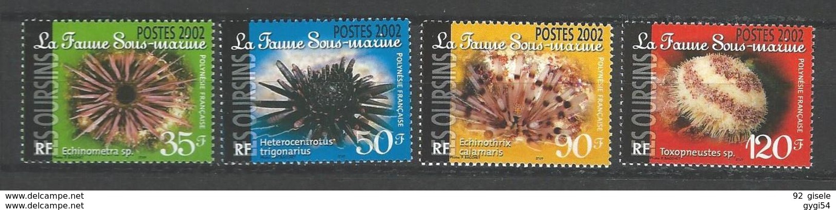 Polynésie Française  2002    Cat Yt     N° 663 à 666    N** MNH - Neufs