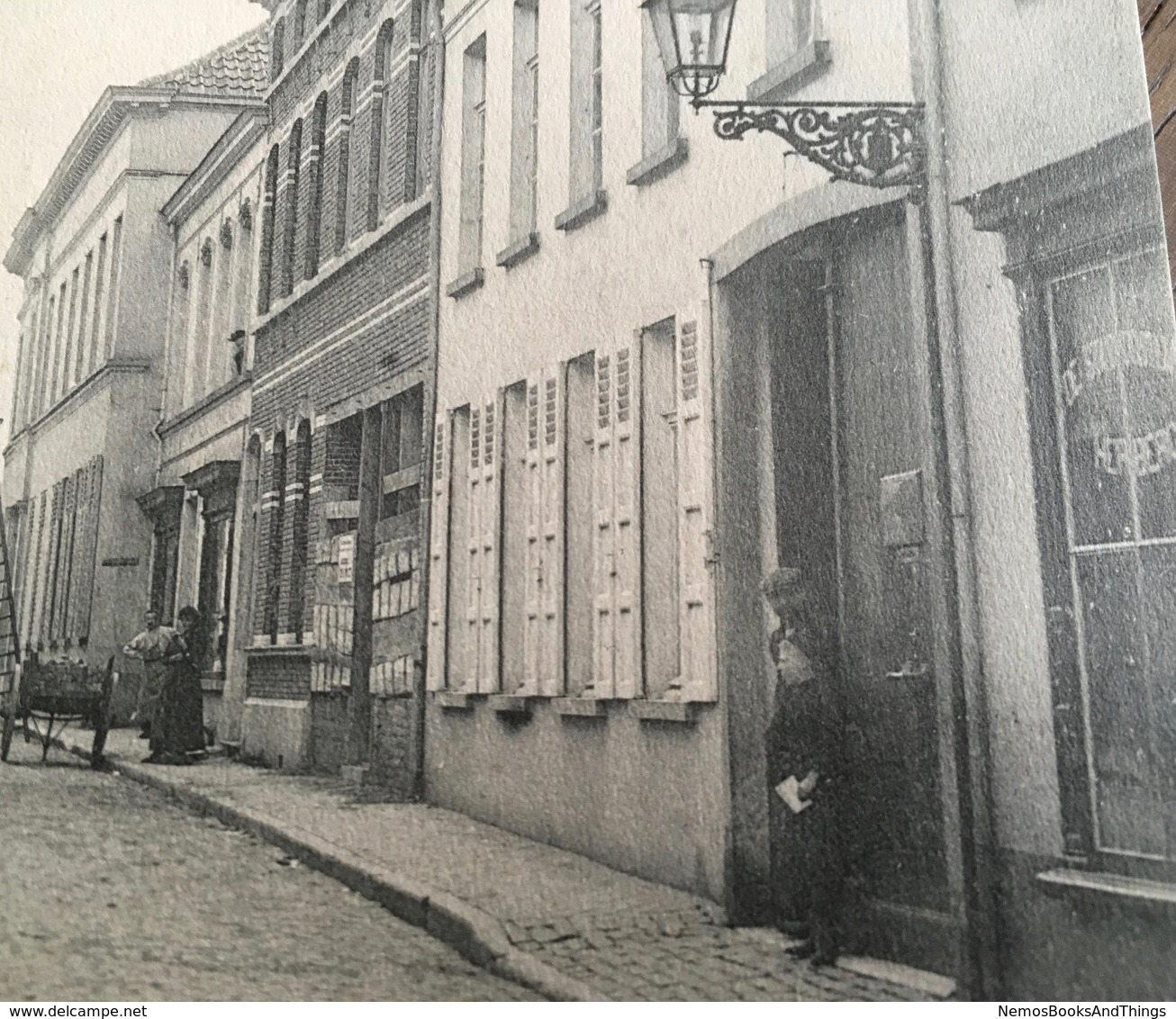 WETTEREN - Statiestraat - Rue De La Station - TREIN - Animatie - Kar - Ladder - Drukkerij & Herberg - Gebruikt - Wetteren