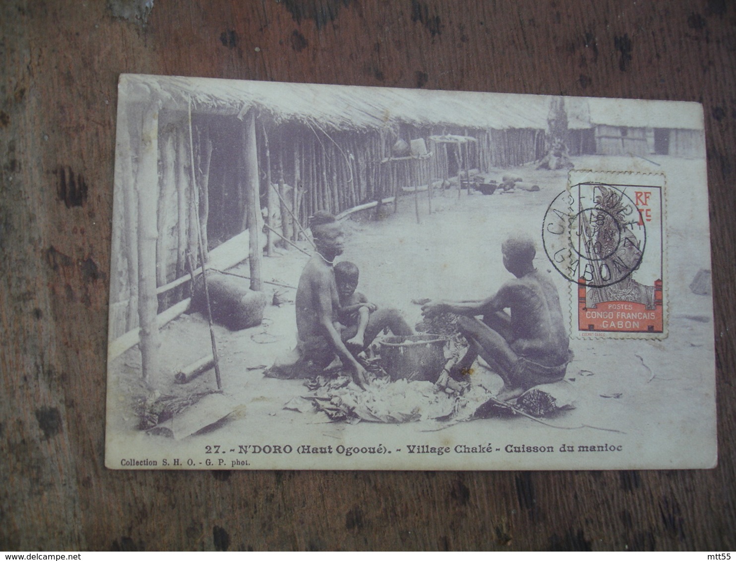 1910 Gabon Congo Francais Timbre Portrait Guerrier Orange Marron Cap Lopez - Covers & Documents